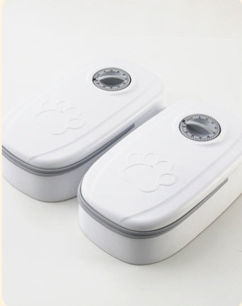 PetFlow™ Auto Food Dispenser – Stainless Steel Bowl & Timer