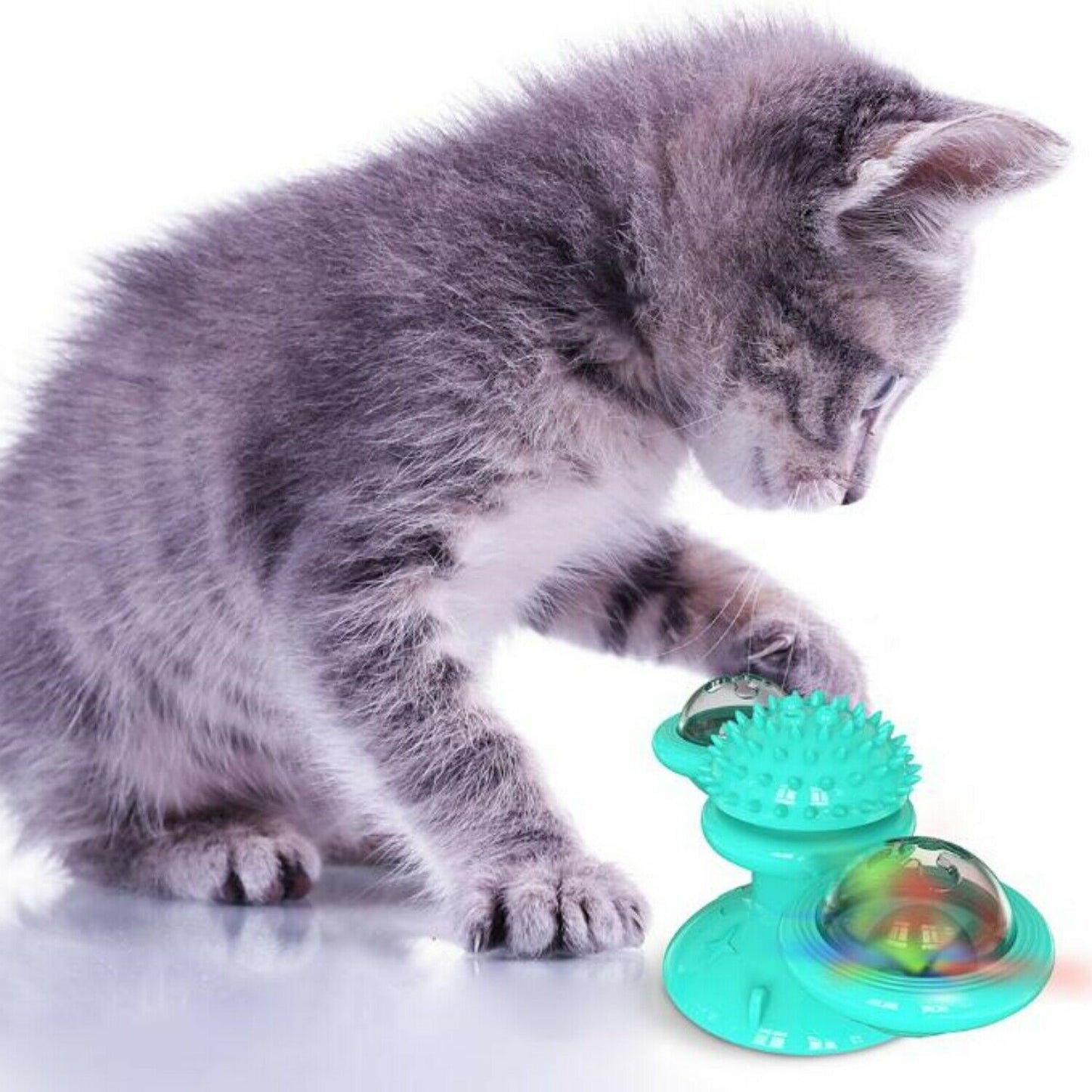 FelineFun™ Rotating Spinner Cat Toy – Teeth & Massage Ball