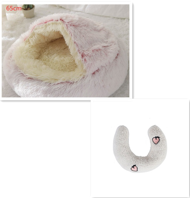 SnuggleNest™ 2-in-1 Pet Bed – Cozy Winter Bed for Cats & Dogs