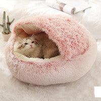 SnuggleNest™ 2-in-1 Pet Bed – Cozy Winter Bed for Cats & Dogs