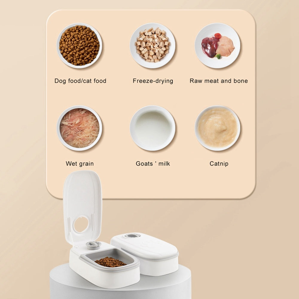PetFlow™ Auto Food Dispenser – Stainless Steel Bowl & Timer
