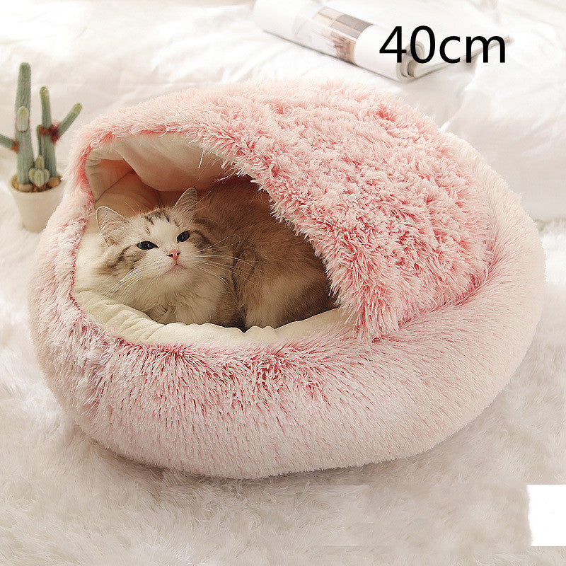 SnuggleNest™ 2-in-1 Pet Bed – Cozy Winter Bed for Cats & Dogs