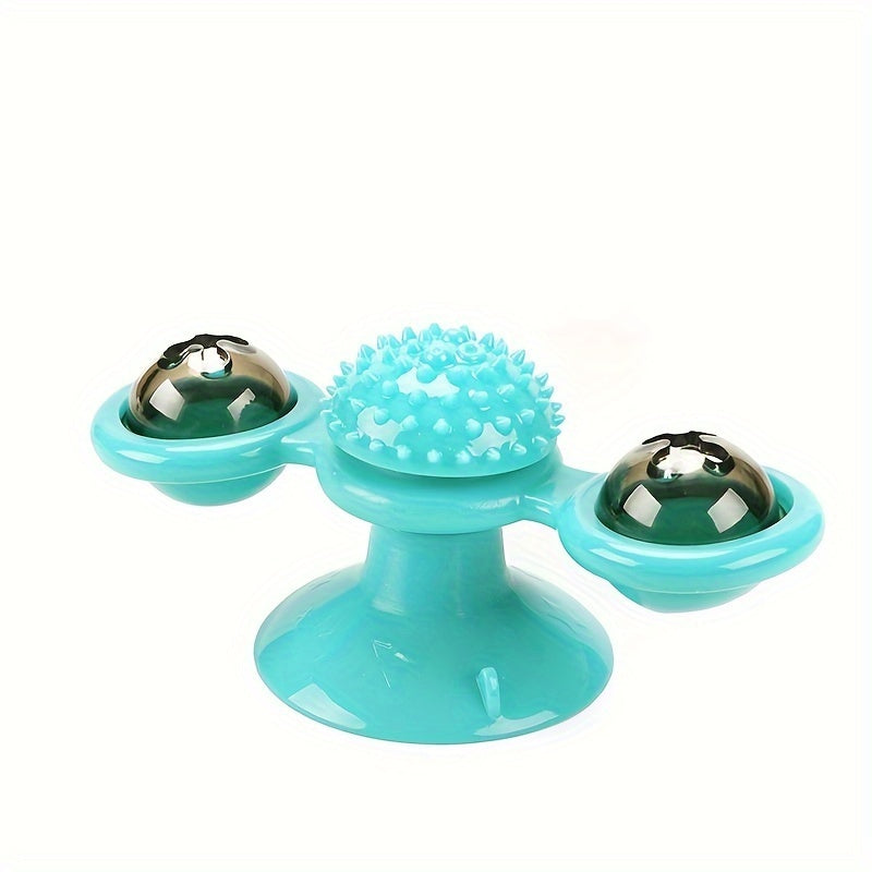 FelineFun™ Rotating Spinner Cat Toy – Teeth & Massage Ball