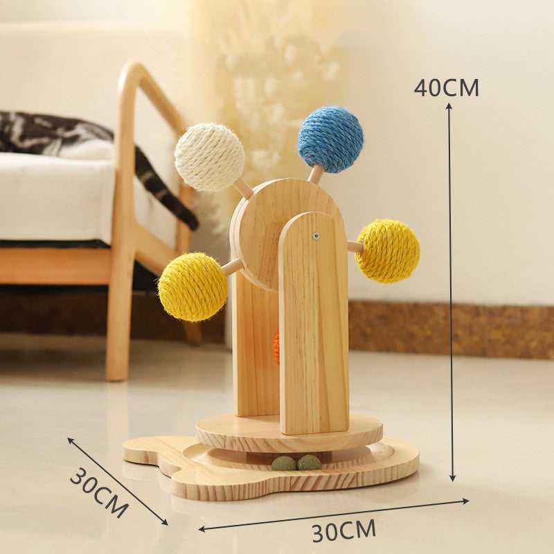 WhiskerWheel™ Wooden Cat Scratch Board