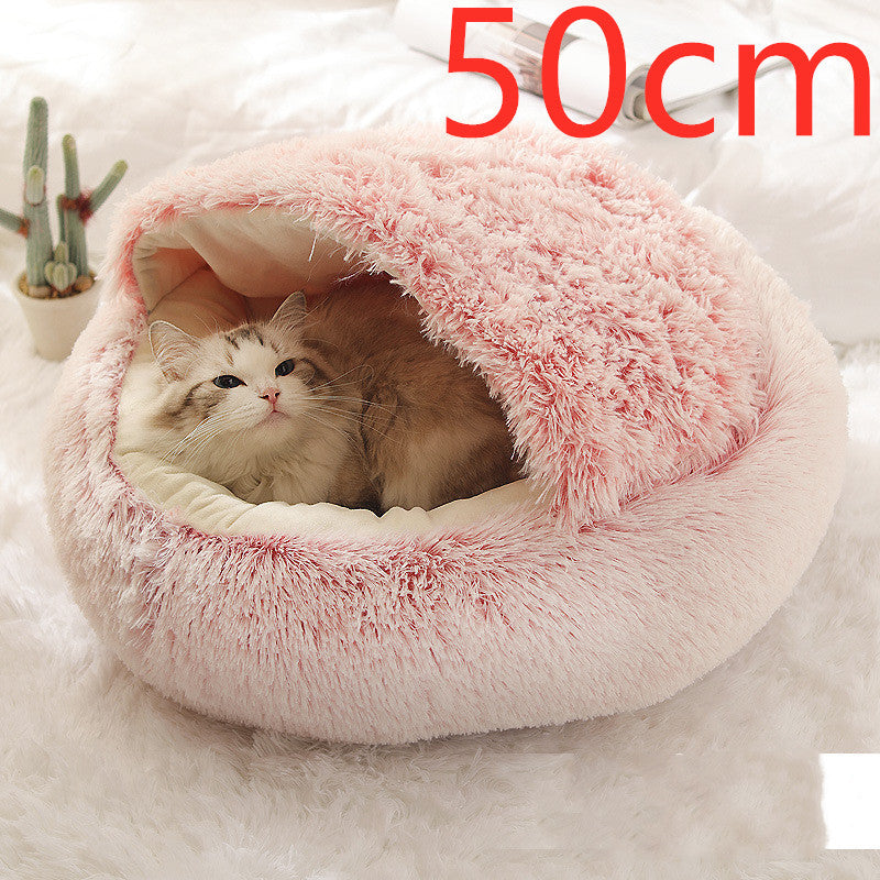 SnuggleNest™ 2-in-1 Pet Bed – Cozy Winter Bed for Cats & Dogs