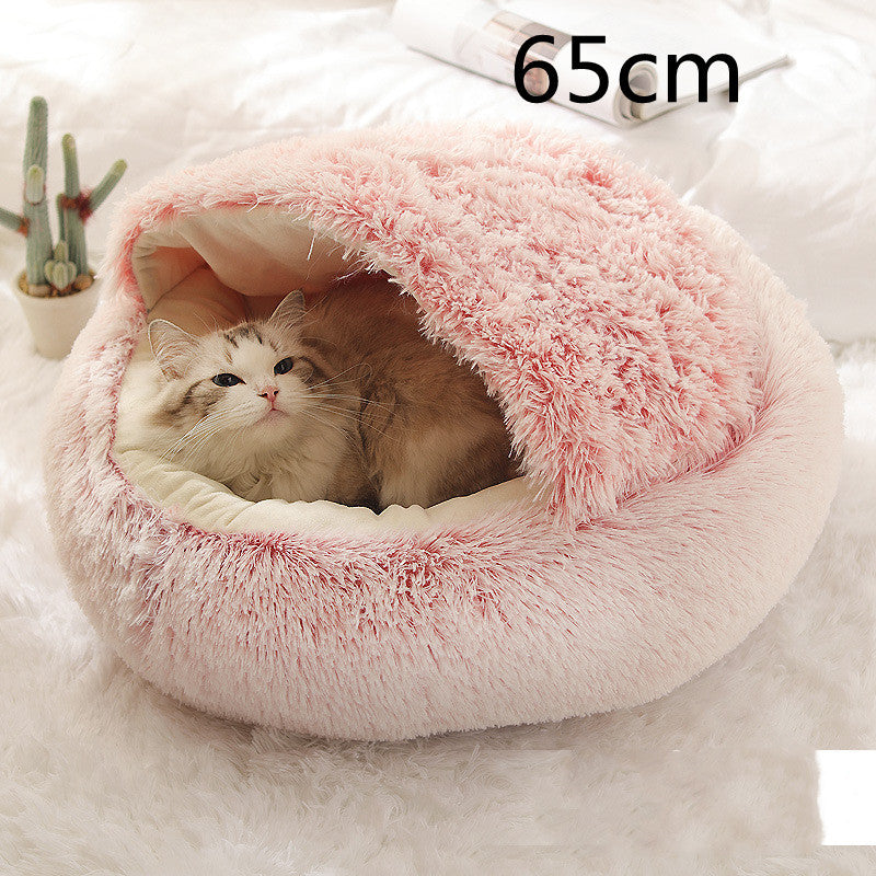 SnuggleNest™ 2-in-1 Pet Bed – Cozy Winter Bed for Cats & Dogs