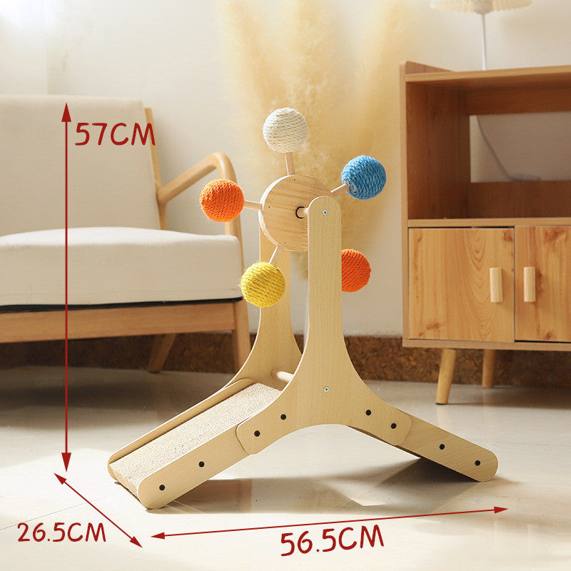 WhiskerWheel™ Wooden Cat Scratch Board