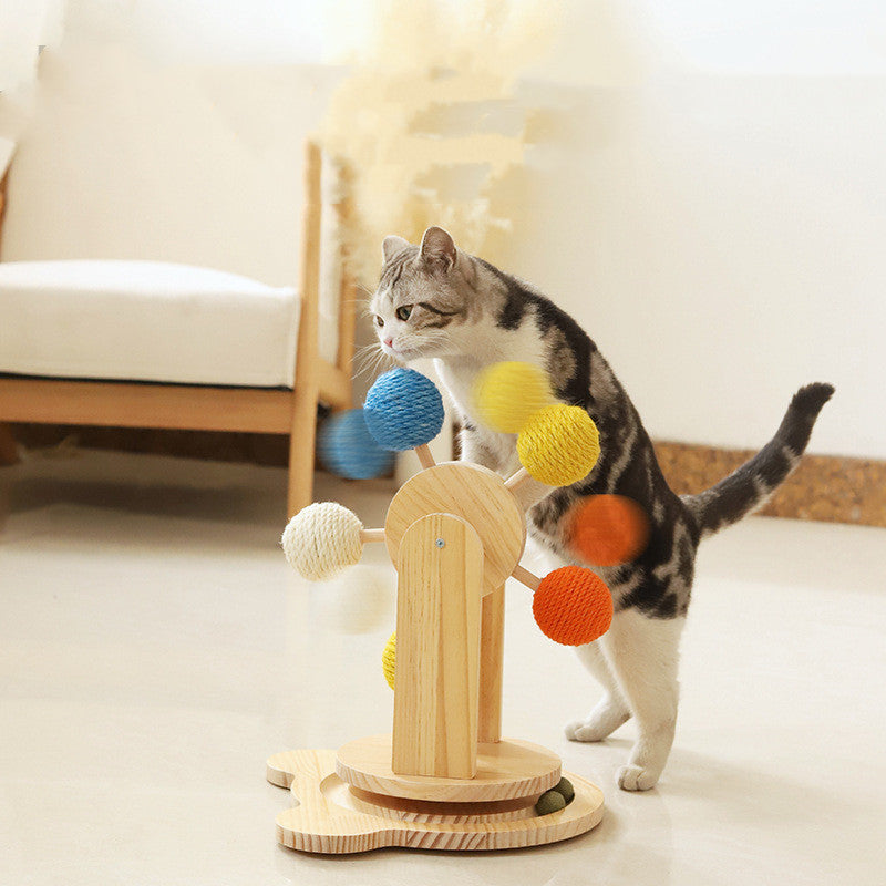 WhiskerWheel™ Wooden Cat Scratch Board