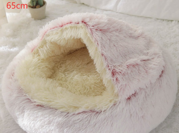 SnuggleNest™ 2-in-1 Pet Bed – Cozy Winter Bed for Cats & Dogs