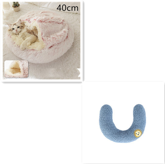 SnuggleNest™ 2-in-1 Pet Bed – Cozy Winter Bed for Cats & Dogs