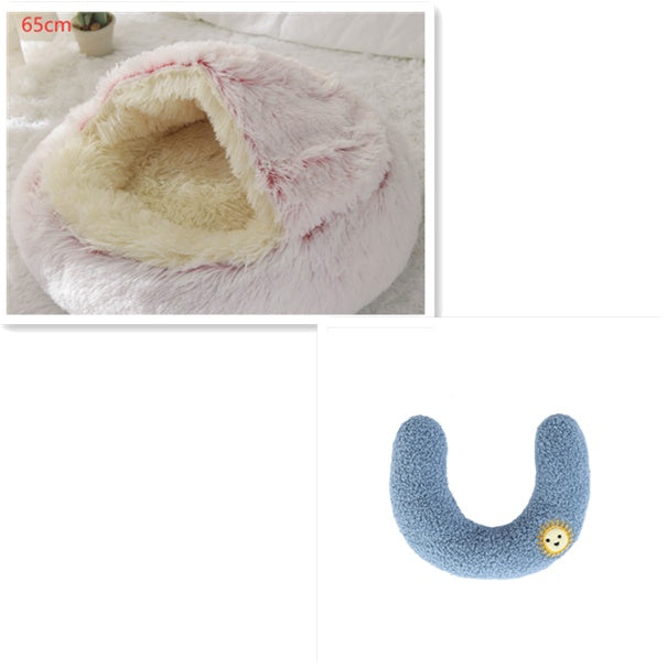 SnuggleNest™ 2-in-1 Pet Bed – Cozy Winter Bed for Cats & Dogs