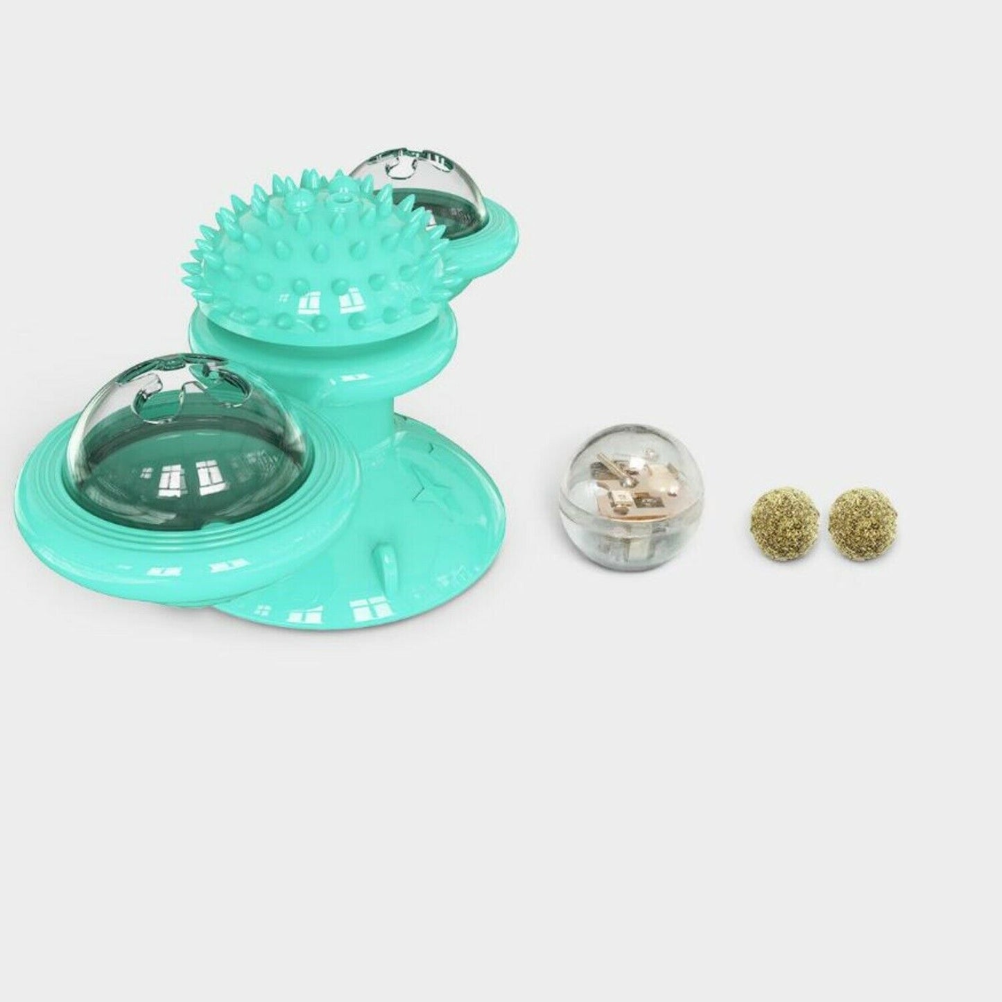 FelineFun™ Rotating Spinner Cat Toy – Teeth & Massage Ball