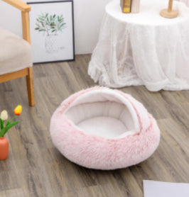 SnuggleNest™ 2-in-1 Pet Bed – Cozy Winter Bed for Cats & Dogs