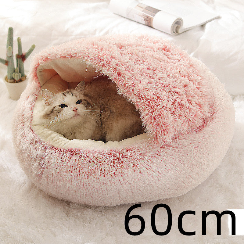 SnuggleNest™ 2-in-1 Pet Bed – Cozy Winter Bed for Cats & Dogs