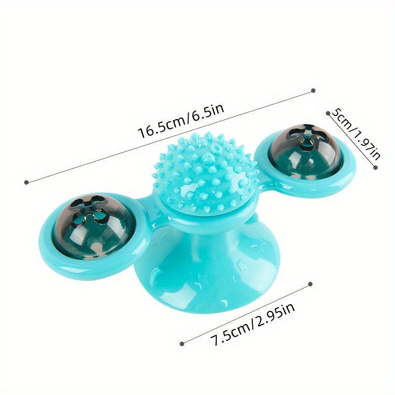 FelineFun™ Rotating Spinner Cat Toy – Teeth & Massage Ball