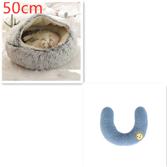 SnuggleNest™ 2-in-1 Pet Bed – Cozy Winter Bed for Cats & Dogs