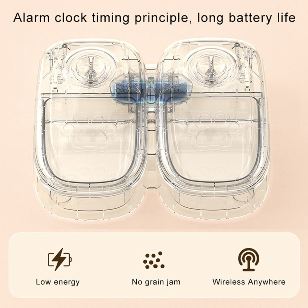 PetFlow™ Auto Food Dispenser – Stainless Steel Bowl & Timer