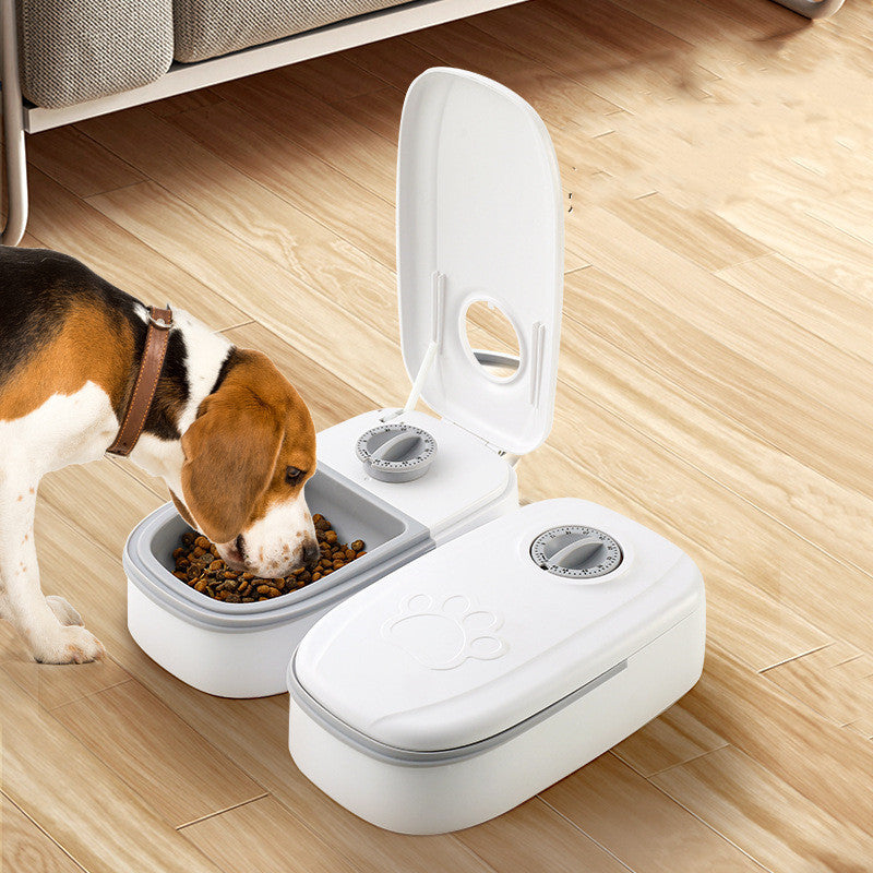 PetFlow™ Auto Food Dispenser – Stainless Steel Bowl & Timer